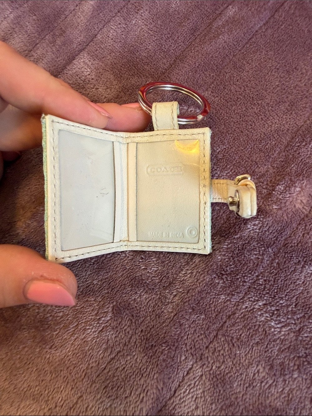 Coach Signature Mini Photo Frame Keychain - Picture 8 of 13